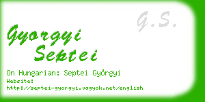 gyorgyi septei business card